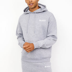 <span class=keywords><strong>Tuta</strong></span> Sportiva da Uomo con Cappuccio, Set Due Pezzi MAQI con Stampa Lettering, Tasca a <span class=keywords><strong>Canguro</strong></span>, Completo Sportivo Jogger - Product Image 1