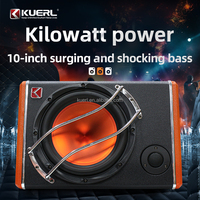 Kuer Nouveau Modèle Subwoofer Audio Voiture 10 Pouces avec Tweeter, Basses Puissantes, Grande Puissance, Bobine Simple, 12 V CC, Subwoofer Actif pour Voiture