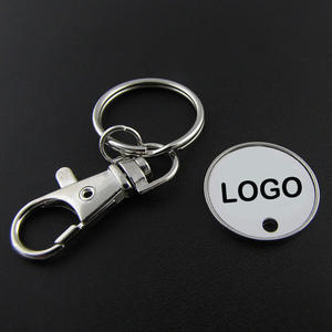LLavero de Metal personalizado para <span class=keywords><strong>supermercado</strong></span>, soporte para llaves con logotipo de color epoxi, Token, moneda - Product Image 6