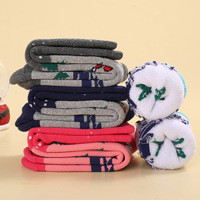 Chaussettes de ski pour enfants, base en tissu éponge, épaisses pour l'absorption de la transpiration, sports d'hiver, chaussettes longues pour l'échauffement, chaussettes de Noël