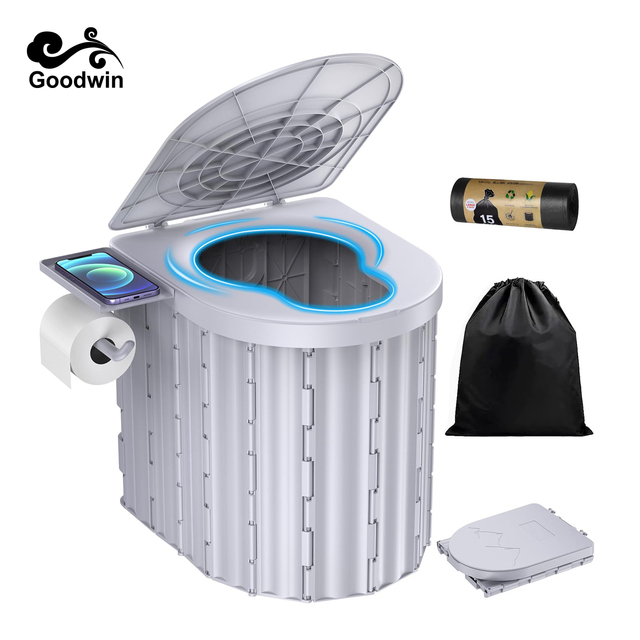 OEM ODM Camping Toilet Tent Lightweight Plastic Waterproof Foldable Outdoor Portable Bag 20L Capacity