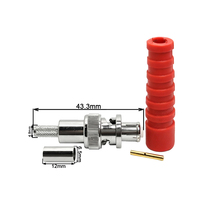 Connecteur coaxial RF haute tension/puissance 5000V BNC SHV MHV mâle droit à sertir 5KV pour câble coaxial RG58 RG142 / SYV50-3
