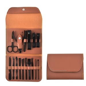 16 Pcs Stainless Steel Manicure <b>Set</b> with PU Leather Case <b>Nail</b> Clippers <b>Set</b> Folding Bag Manicure Tools - Product Image 1