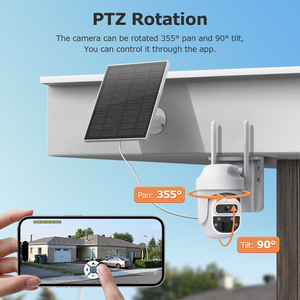 Беспроводная IP-камера Ubox WiFi на солнечной энергии, 4G, для наружного видеонаблюдения, поддержка карт памяти до 128 ГБ - Product Image 3