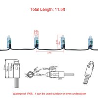 Guirlande lumineuse LED à pixels tricolores NOVISON 12 mm, IP68, DC12V, 50 ou 100 unités, vente directe d'usine, Chine