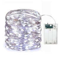 Mini-lumières LED à fil de cuivre avec boîte à piles 3-AA - Design étoile et fleur, étanches IP65 pour décorations de gâteaux de Noël