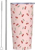 Gobelet isotherme de Noël de 20 oz avec couvercle, tasse à café de voyage à double paroi isolée sous vide pour boissons chaudes et froides