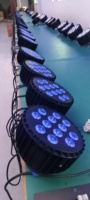 Projecteur PAR LED plat en aluminium 12*18W RGBWAUV 6-en-1, fin et compact, pour éclairage mural, idéal pour mariages, événements, soirées, spectacles, cabines DJ, discothèques et clubs