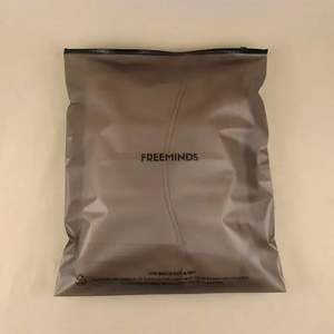 Borsa personalizzabile con cerniera smerigliata nera per il commercio <span class=keywords><strong>estero</strong></span> confezione autosigillante trasparente CPE per calzini opachi in plastica - Product Image 3