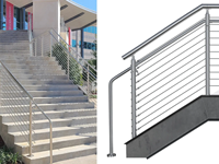Rampe de sécurité commerciale en aluminium pour la protection des plateformes extérieures et des structures surélevées