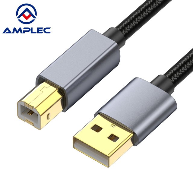 USB 2.0 USB to Type B Printer Cable 5Gbps, Nylon Braided, Compatible with Printers, Docking Station,External Hard Drivers