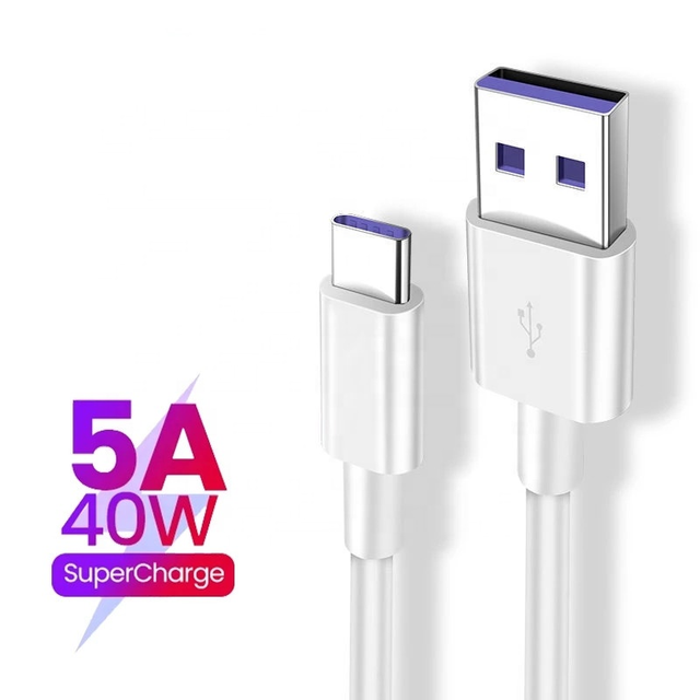 High Quality Fast Charging High Speed Data Cable 1m 2m 5A Type-C for Samsung Huawei P50 Printer Compatible