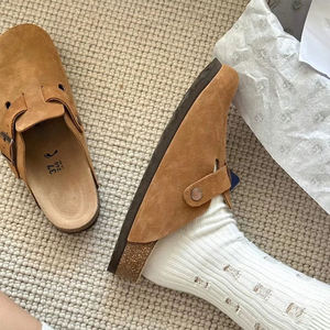 Sandalias <span class=keywords><strong>Birkenstock</strong></span> de Verano, Impermeables, de Cuero Genuino, Punta Cerrada, Plataforma, para Playa, Invierno, Forro de Moda, Piel - Product Image 4