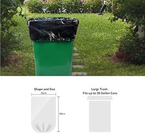 ถุงขยะสีดำขนาดใหญ่ ฮัวหม่าเหิงชุน ไม่มีกลิ่น หนาและทนทาน ป้องกันการฉีกขาด ใช้งานหนัก สำหรับบ้าน ทำความสะอาดเชิงพาณิชย์ - Product Image 6