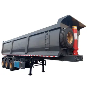 Payload 80T 3 Axles Mechanical or Air suspension 5X8 hydraulic dump trailer hydraulic telescopic cylinder dump semi trailer