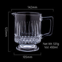 Tasse à bière en verre de haute qualité 450ml tasse à vin Durable sûr pour une utilisation à long terme Style moderne portable réutilisable