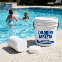 Tablettes de piscine certifiées qualité J09283, seaux de 50 lb, directement de l'usine