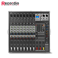 Console de mixage audio portable GAX-MK280 verte, amplificateur de puissance intégré haute puissance, mixeur 8 canaux, 16 types d'effets numériques ECHO DJ