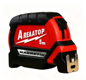 Ruban à mesurer professionnel en acier haute précision avec logo personnalisé, 5m et <span class=keywords><strong>10m</strong></span>, en PVC et ABS, avec étui en cuir - Product Image 1