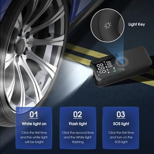 שדרוג 5200 הסוללה mah 150psi אלחוטי אוטומטי עם כוח בנק פונקציה אלחוטית אוויר מדחס צמיגים חשמלי צמיגים - Product Image 2