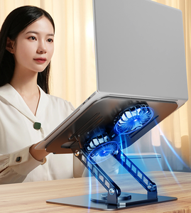 Tấm tản nhiệt laptop xoay 360 độ, có thể điều chỉnh, kèm 2 quạt làm mát, dành cho msi asus hp lenovo, bán buôn từ nhà máy - Product Image 5