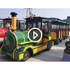 कार्निवल पर्यटक ट्रेन निर्माता कार्टून थीम आकर्षण सवारी आउटडोर पार्क डीजल बच्चों की सवारी वयस्क ट्रैकलेस ट्रेन