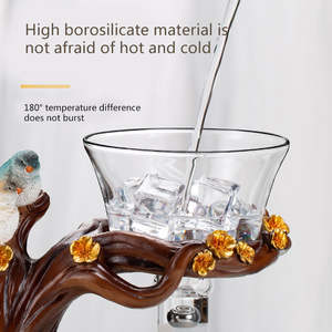 Juego de Tetera de Vidrio Magnético Semiautomático Resistente al Calor, Estilo Kung Fu, con Marco de Madera - Product Image 3