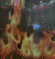 Layar LED kaca transparan iklan HD teknologi baru P7.8 Video 2019 dalam ruangan Novastar warna kustom 15 2 tahun