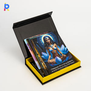 Usine de vente en gros impression de cartes de <span class=keywords><strong>tarot</strong></span> en feuille d'or conception personnalisée jeux de cartes d'estampage de bord d'or - Product Image 1