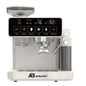 Machine à café <span class=keywords><strong>expresso</strong></span> professionnelle Anbolife <span class=keywords><strong>avec</strong></span> moulin intégré, machine à café à commande de température PID 20 bars <span class=keywords><strong>avec</strong></span> mousseur à lait - Product Image 3