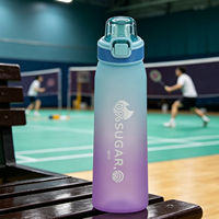 Bouteille d'eau sport parfumée Magic Fruit avec couvercle à ouverture rapide, anti-fuite, en plastique, pour l'école, la gym, le camping