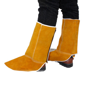 Cubrepiés Largos para Soldadura, Segunda Capa de Piel de Vacuno, Punta Lisa, Protección Térmica para la Industria de la Soldadura - Product Image 3