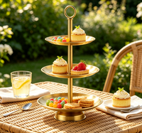 Roestvrijstalen fruitplateau Dessertdisplaystandaard Fruitplateau Gedroogd fruitplateau Snackplateau Afternoon Tea Dessertplateau