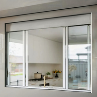 Fenêtres à battants en aluminium noir de haute qualité sur mesure, fenêtres en aluminium ODM, balcon de villa sur mesure