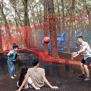 Ropecube - Equipo de Diversión para Parques Forestales: Trampolín de Árbol Tejido a Mano, Resistente a la Corrosión y a los Rayos UV, Túnel de Escalada y Columpio Colgante - Product Image 6