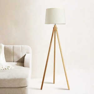 Giá Đỡ Ba Chân Sang Trọng Hiện Đại Thiết Kế Mới Đèn Sàn Đứng Vải Khách Sạn Trang Trí Bằng Gỗ - Product Image 3