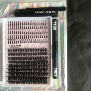 Kit de Cils en Grappes Personnalisés Faux <span class=keywords><strong>Vison</strong></span> 10-18mm Mixte Courbure DD, Ensemble Complet DIY avec Colle, Scellant et Pince à Épiler, OEM pour Usage Domestique et Professionnel - Product Image 4
