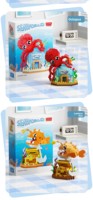 Kompatibel mit Unterwasserwelt Kleiner Krabbe Meeresbewohner Plastik-Baustein-Set Lehrreiches Montage-Spielzeug ab 14 Jahren MZ262-270