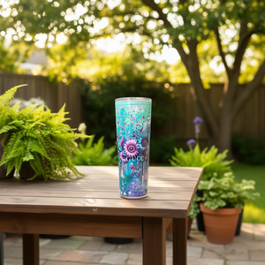 Vaso Térmico de Acero Inoxidable A25pen de 24 oz, Botella de Vacío con Diseño Floral, Estilo Clásico, Taza para Beber en Viajes - Product Image 2