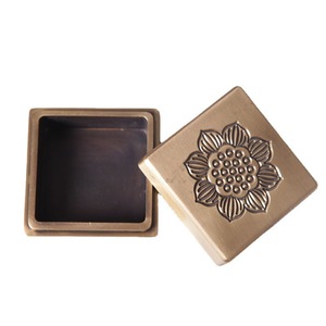 Pure <b>copper</b> incense burner, incense <b>powder</b> jar, household indoor storage container for agarwood and sandalwood <b>powder</b>, portable - Product Image 5