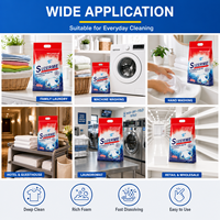 OEM 400g Vente à chaud de détergent en poudre riche en faom pour l'élimination des taches et le nettoyage en profondeur de savon en poudre à nettoyage rapide de Chine
