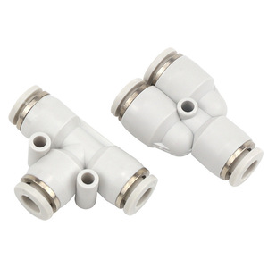 DDE Dade Pneumatics Plastic T-Type Tee <b>Quick</b> Coupler PE 4 6 8 10 12 14 16 Pneumatic Hose <b>Connector</b> - Product Image 2