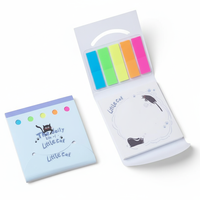 Bloc-notes autocollants colorés, papier mémo auto-adhésif, bloc-notes néon pour l'école, fournitures de bureau, papeterie en gros