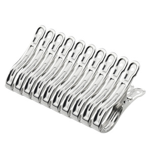 Stainless Steel Duvet Clips 9cm Medium Size Windproof Bed Sheet Clips <b>U</b> Shape For Clothes Hangers - Product Image 2