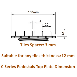 Piastrelle supporto piedistalli pavimento accessori piedistalli regolabili in plastica XF-T202C-2 - Product Image 2