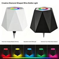 Lampe de table LED moderne rechargeable à commande tactile, design dôme, éclairage d'ambiance en forme de bouteille de vin pour restaurant et bar