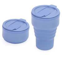 Tasse à café portable de 16oz pour voyage en plein air Tasse à eau pliante en silicone écologique Bouteille d'eau