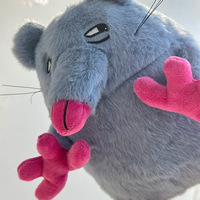 Tour de Pise souris en peluche soulagement du Stress brodé maille doublure petite soeur pas encore endormi pour drôle poupée cadeau oreiller