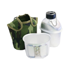 DFM1103 Gourde en aluminium portable pour le camping en plein air, gourde, mug AL avec sac, kit de 3 pièces - Product Image 1