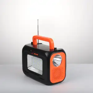 High Capacity Rechargeable Emergency Light With Multi Functional Torch, Bluetooth Speaker, FM Radio And Power Bank